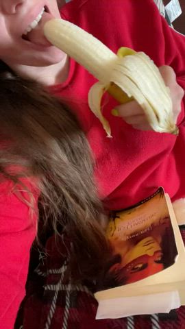 Just a good book, a good banana and a bad girl
