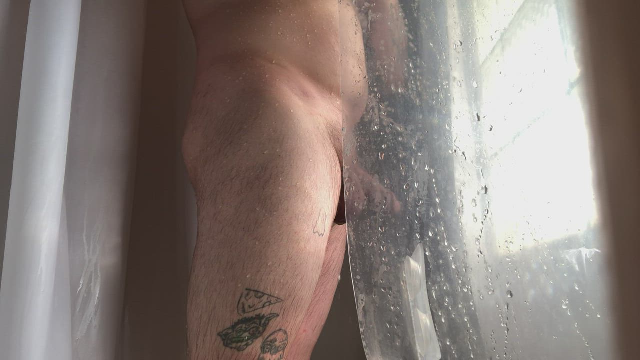 Fingering Gay Hairy Ass Jerk Off Shower Tattoo gif