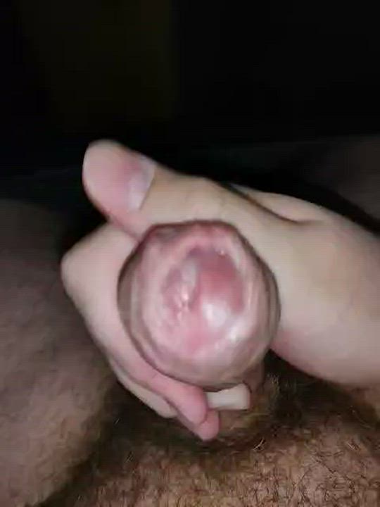 Squeezing the cum out