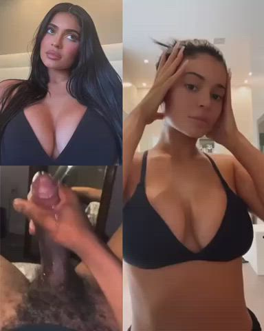 bbc babecock big tits boobs celebrity cumshot kylie jenner nsfw white girl gif