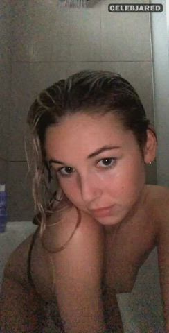 Celebrity Fingering Shower gif