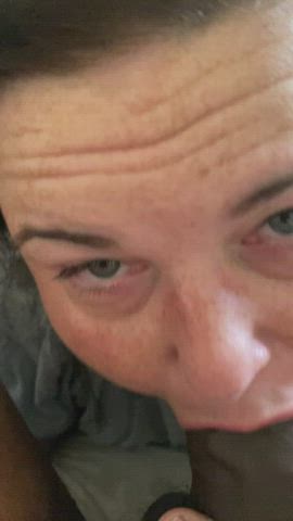 amateur bbc big dick blowjob freckles milf gif
