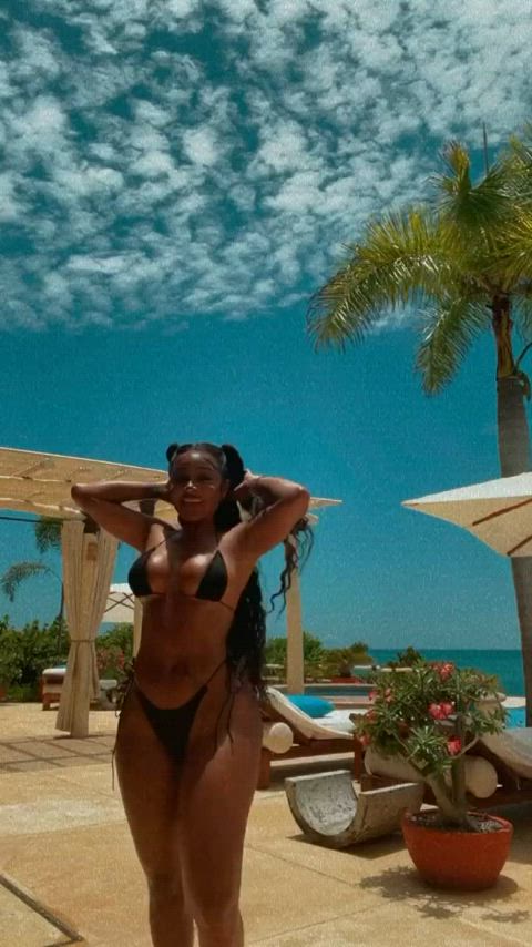 ass big ass bikini booty ebony gif