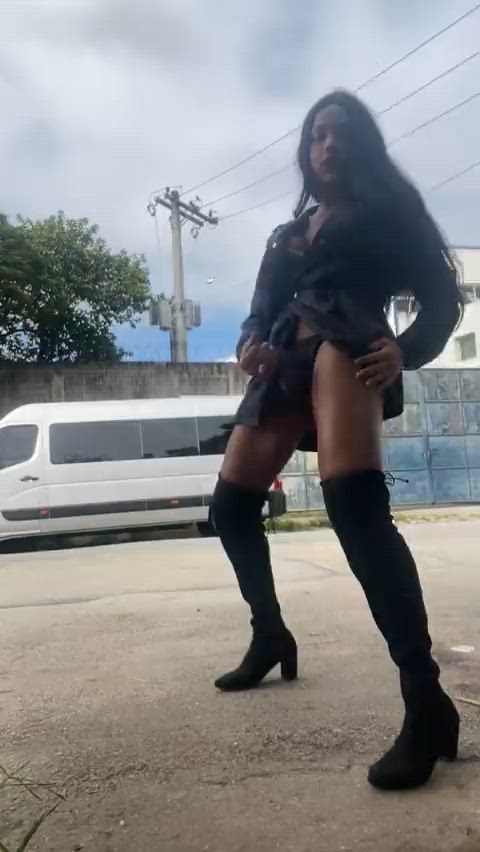 boots brazilian exhibitionism girl dick karina hart legs masturbating public gif