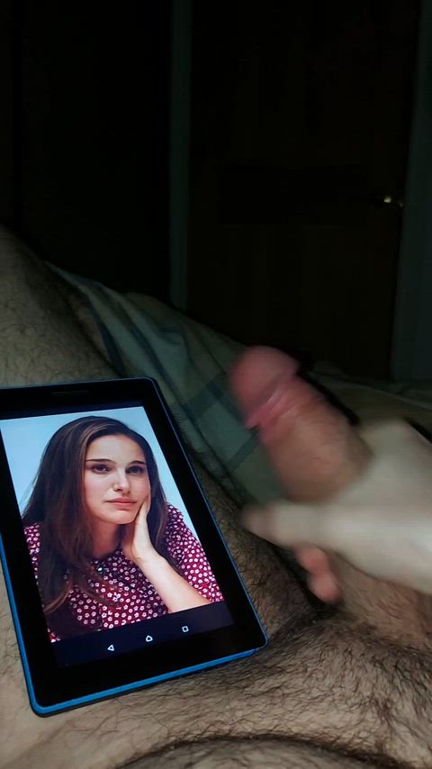 bwc big dick celebrity cum cumshot natalie portman tribute gif