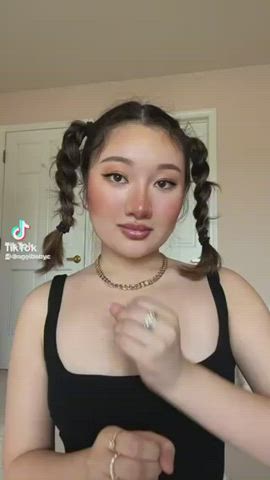 Asian Hands Free Jerk Off Teasing TikTok gif