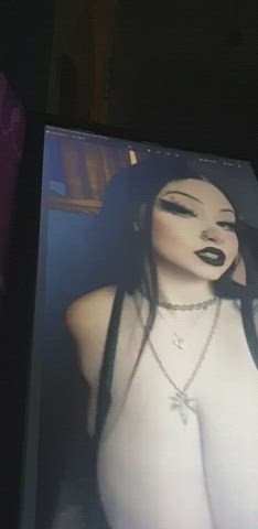 Big tit goth queen gets creamed all over. Her Ig:ptvstr666