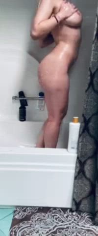 nude shower white girl gif