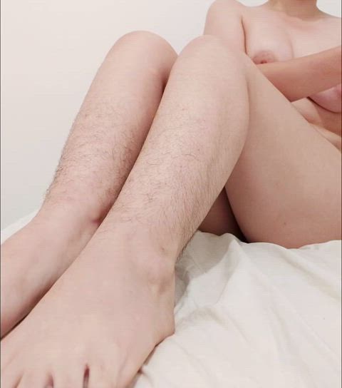 hairy legs rubbing gif