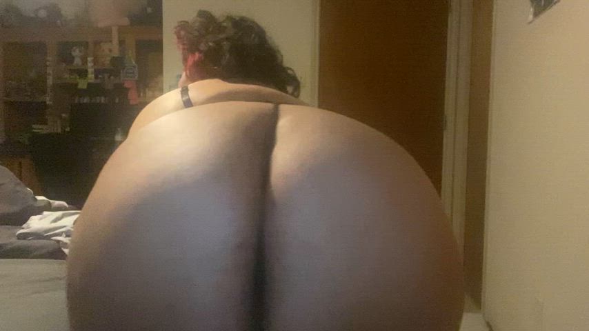 ass nsfw booty bbw tease wife ass spread bubble butt thick-booty gif