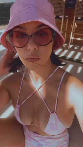 big tits cleavage kourtney kardashian gif