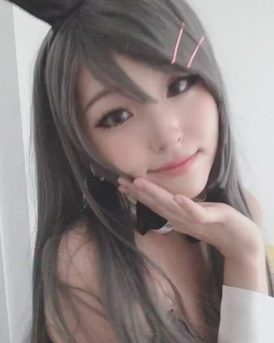 Asian Cosplay Cute Model gif