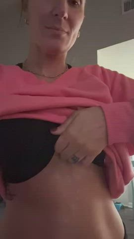 big tits flashing milf tits wife gif