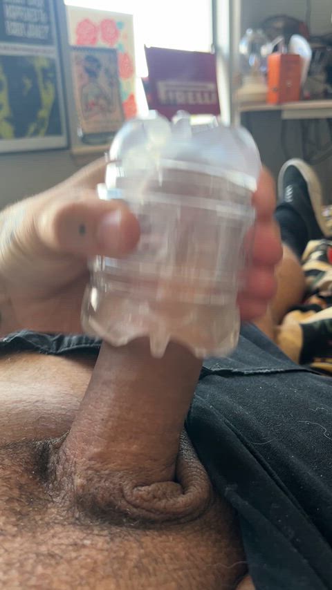 Enjoying my new Fleshlight sleeve