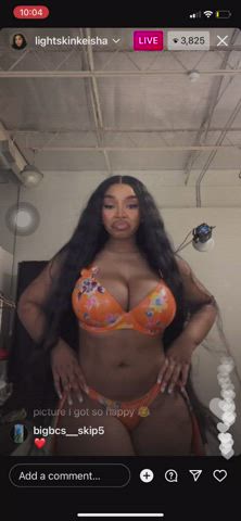 Big Tits Bra Cleavage Cute Dancing Ebony Lingerie Panties gif