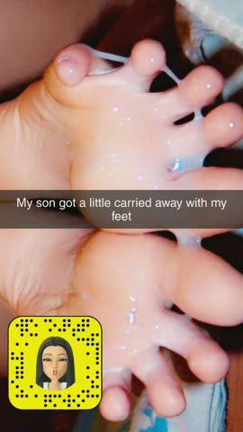 As you can see...my son loves my feet ;)
