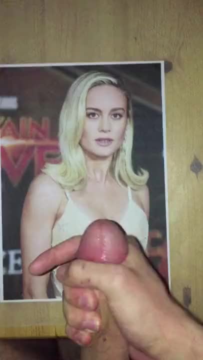 Brie Larson Celebrity Cumshot Tribute gif