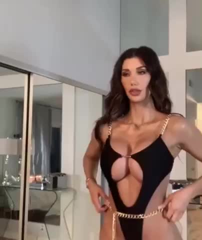 Tits pop out of bodysuit