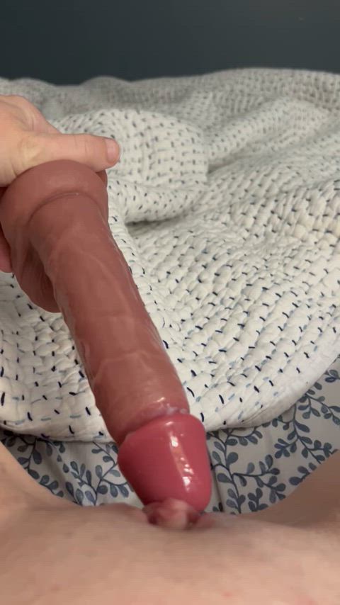 dildo masturbating solo gif