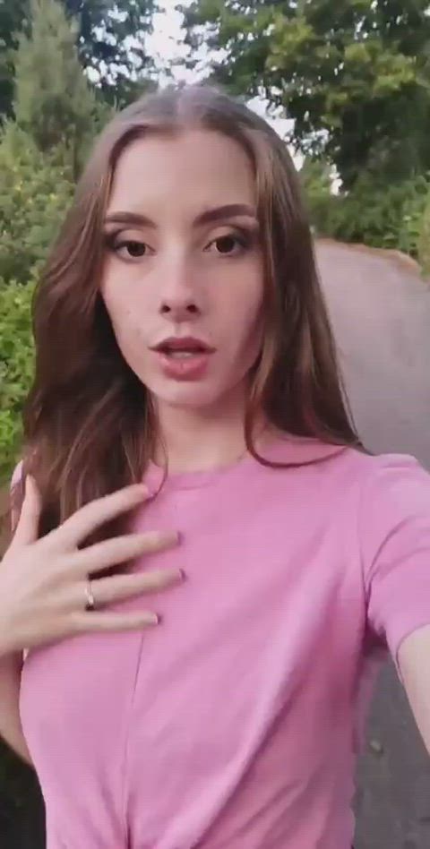 nipples public selfie slutty gif