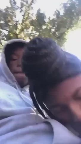 Blowjob Outdoor Public gif