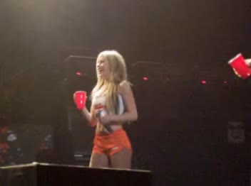 Avril Lavigne Hooters Shorts gif