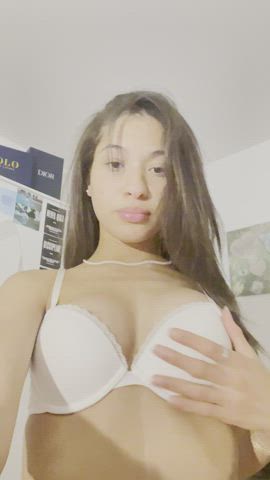 19 years old boobs erotic lingerie onlyfans tease teen thick tits gif