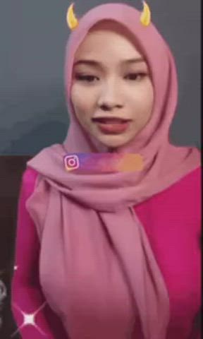 big tits hijab innocent malaysian gif