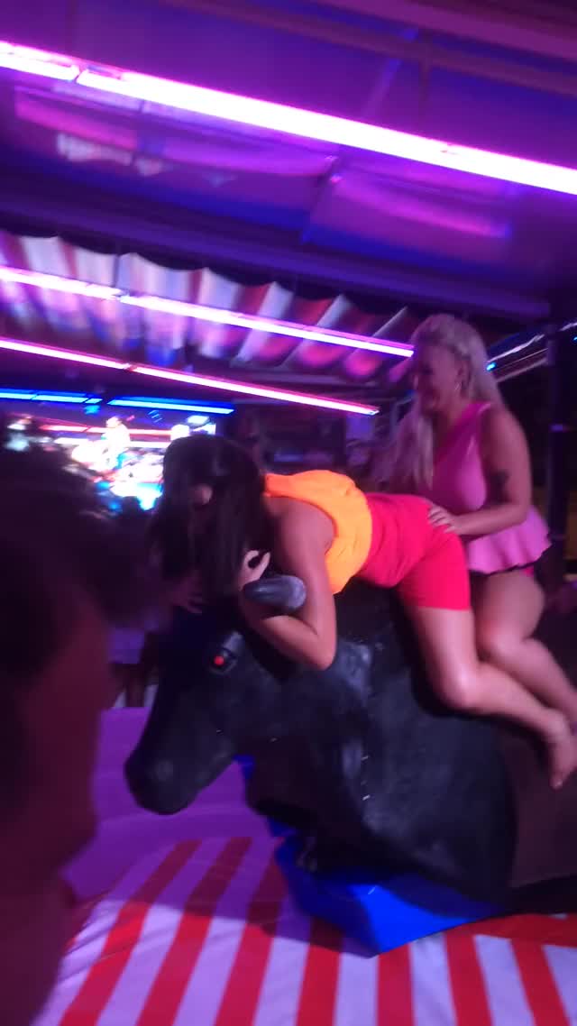 benidorm boobies riding bull