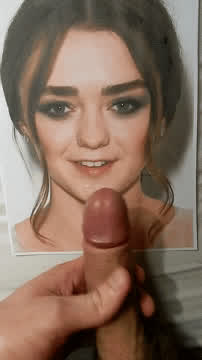 Cumshot Maisie Williams Masturbating Tribute gif