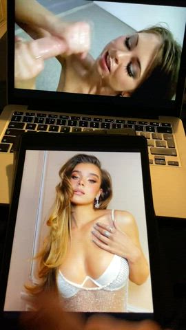 celebrity cute hailee steinfeld male masturbation masturbating split screen porn