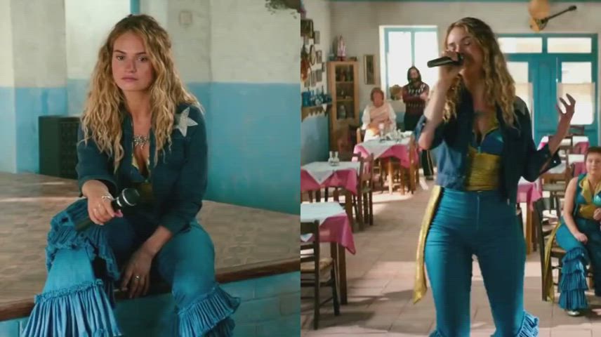 Ass Booty Curvy Jeans Lily James Pawg gif