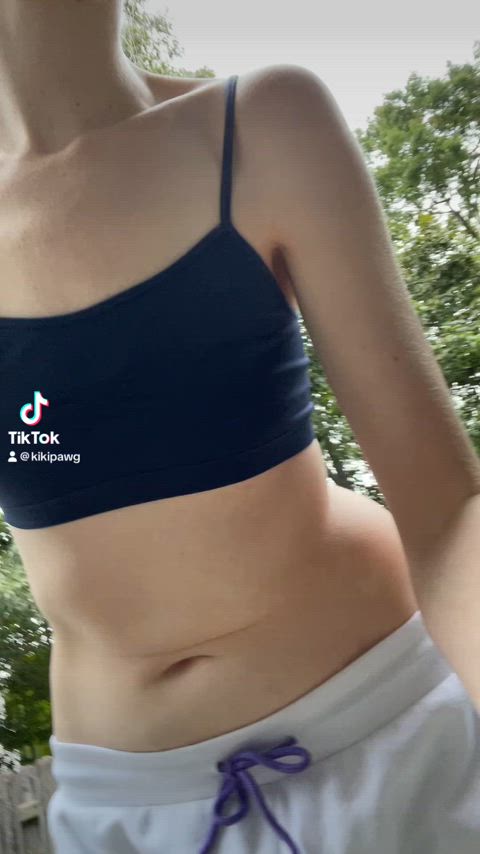american clothed glasses outdoor sports bra tall tiktok white girl gif