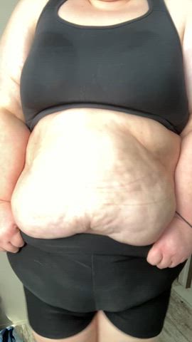 bbw jiggle ssbbw stomach belly gif