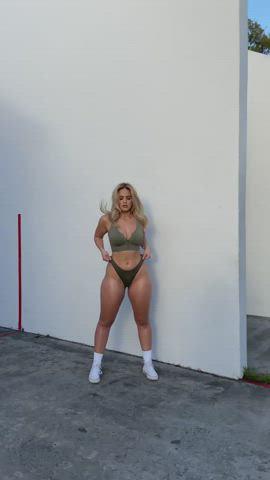 Blonde Model Thick gif