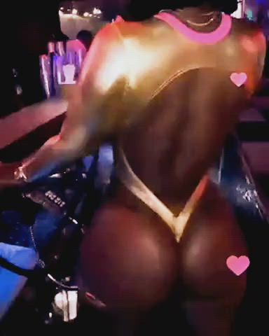 big ass clothed ebony jiggling nightclub public smoking twerking gif