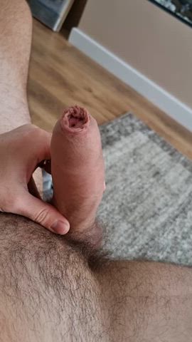 Releasing my cock head. [34]