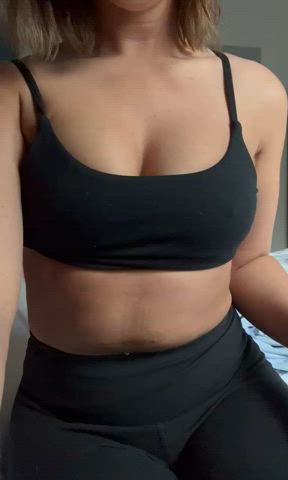 big tits boobs hotwife petite tits gif