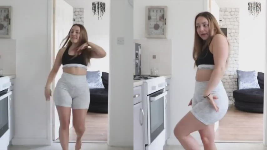 Big Ass Booty Pawg Shorts Thick White Girl Yoga Pants gif