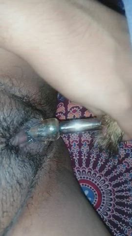 Butt Plug Creamy Grool Lips Masturbating Pussy Pussy Lips Pussy Spread Tail Plug