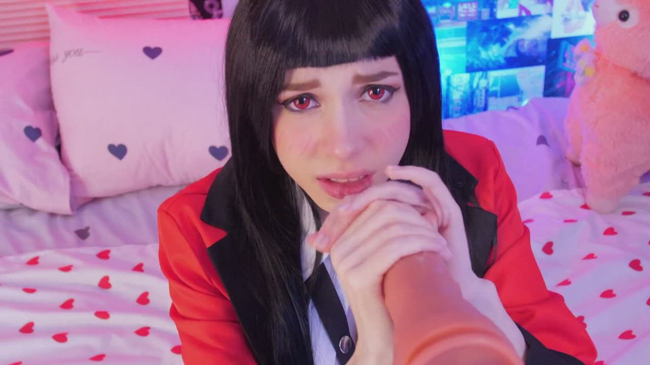 Yumeko Jabami from Kakegurui cosplayer gives you POV blowjob and fuck