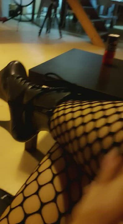 Boots Domina Dominatrix Domme Femdom Fishnet Foot Fetish Foot Worship Goth Heels