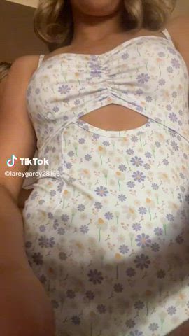 blonde boobs teen tiktok gif