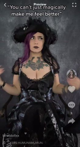 big tits boobs goth milf gif