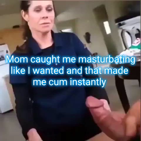 Mommy Catches Son Masturbating and Swallows His Cum