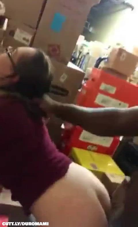 amateur bbc coworker hair pulling interracial public rough sex work gif