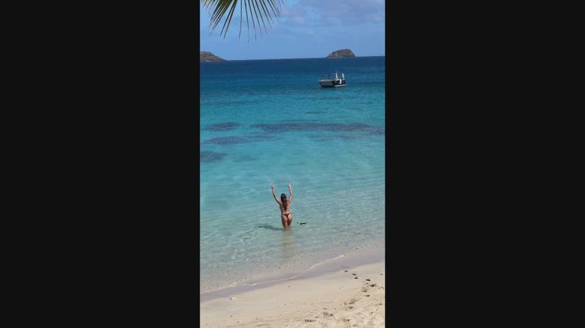 big tits bikini tits gif