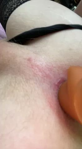 I love this huge plug sliding in and out of me (18)