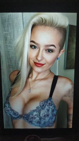 big tits blonde celebrity cum cumshot facial gamer girl onlyfans tribute gif