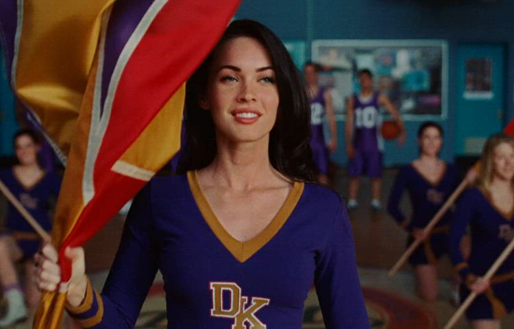 celebrity cheerleader female megan fox gif